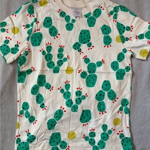 Hanna Andersson Green Cactus Print Kids Tee NWOT